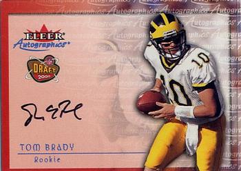 2000 Fleer Tradition - Autographics #NNO Tom Brady Front