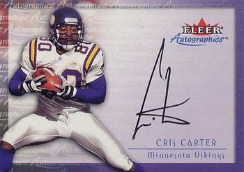 2000 Fleer Tradition - Autographics #NNO Cris Carter Front