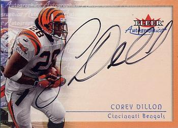 2000 Fleer Tradition - Autographics #NNO Corey Dillon Front