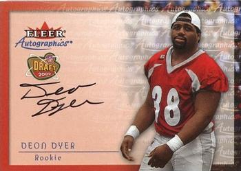 2000 Fleer Tradition - Autographics #NNO Deon Dyer Front