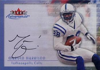 2000 Fleer Tradition - Autographics #NNO Marvin Harrison Front