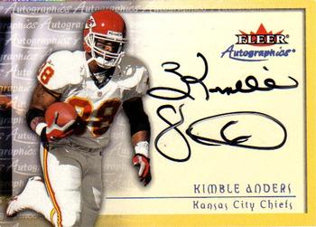 2000 Fleer Tradition - Autographics #NNO Kimble Anders Front