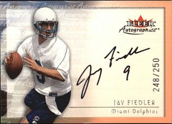 2000 Fleer Tradition - Autographics Silver #NNO Jay Fiedler Front