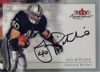 2000 Fleer Tradition - Autographics Silver #NNO Jon Ritchie Front