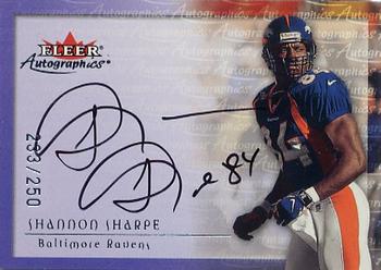 2000 Fleer Tradition - Autographics Silver #NNO Shannon Sharpe Front