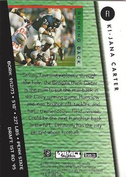 1995 SkyBox Impact - NFL on FOX: Same Game More Attitude #F1 Ki-Jana Carter Back
