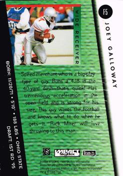 1995 SkyBox Impact - NFL on FOX: Same Game More Attitude #F5 Joey Galloway Back