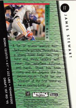 1995 SkyBox Impact - NFL on FOX: Same Game More Attitude #F7 James Stewart Back