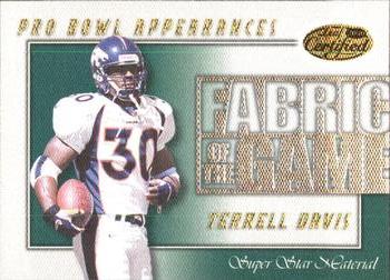 2000 Leaf Certified - Fabric of the Game #FG-8 Terrell Davis Front