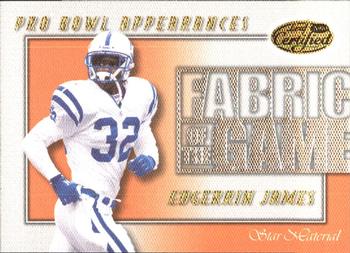 2000 Leaf Certified - Fabric of the Game #FG-15 Edgerrin James Front