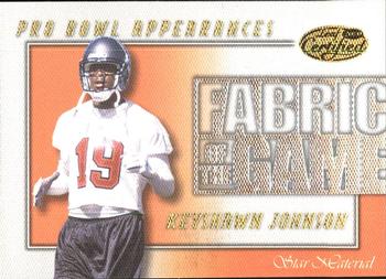 2000 Leaf Certified - Fabric of the Game #FG-18 Keyshawn Johnson Front