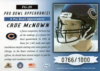 2000 Leaf Certified - Fabric of the Game #FG-20 Cade McNown Back