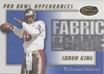 2000 Leaf Certified - Fabric of the Game #FG-21 Shaun King Front