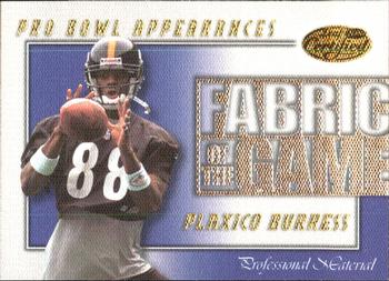 2000 Leaf Certified - Fabric of the Game #FG-23 Plaxico Burress Front