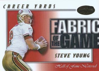 2000 Leaf Certified - Fabric of the Game #FG-30 Steve Young Front
