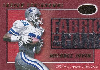 2000 Leaf Certified - Fabric of the Game #FG-32 Michael Irvin Front