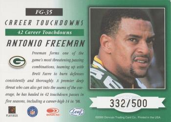 2000 Leaf Certified - Fabric of the Game #FG-35 Antonio Freeman Back
