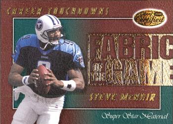 2000 Leaf Certified - Fabric of the Game #FG-36 Steve McNair Front