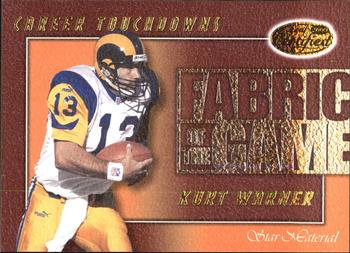 2000 Leaf Certified - Fabric of the Game #FG-38 Kurt Warner Front
