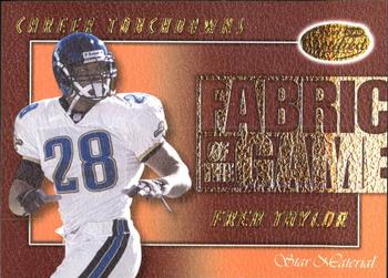 2000 Leaf Certified - Fabric of the Game #FG-40 Fred Taylor Front