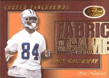 2000 Leaf Certified - Fabric of the Game #FG-43 Joey Galloway Front