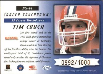 2000 Leaf Certified - Fabric of the Game #FG-44 Tim Couch Back