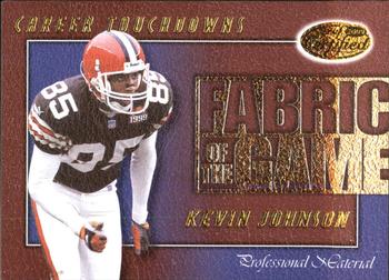 2000 Leaf Certified - Fabric of the Game #FG-48 Kevin Johnson Front