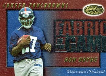 2000 Leaf Certified - Fabric of the Game #FG-50 Ron Dayne Front