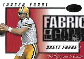 2000 Leaf Certified - Fabric of the Game #FG-54 Brett Favre Front