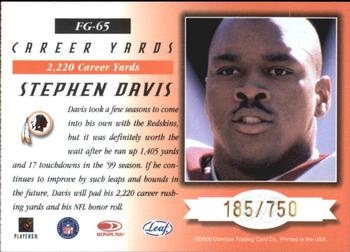 2000 Leaf Certified - Fabric of the Game #FG-65 Stephen Davis Back