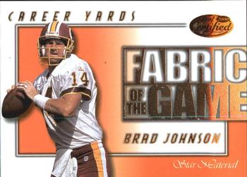 2000 Leaf Certified - Fabric of the Game #FG-67 Brad Johnson Front