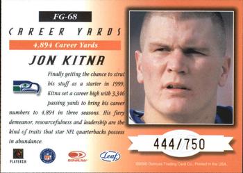 2000 Leaf Certified - Fabric of the Game #FG-68 Jon Kitna Back