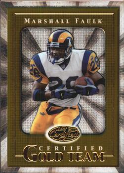 2000 Leaf Certified - Certified Gold Team #CGT21 Marshall Faulk Front