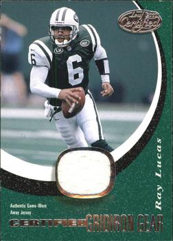 2000 Leaf Certified - Certified Gridiron Gear #CGG RL6A Ray Lucas Front