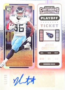 2022 Panini Contenders - Playoff Ticket #274 Julius Chestnut Front