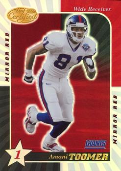 2000 Leaf Certified - Mirror Red #61 Amani Toomer Front