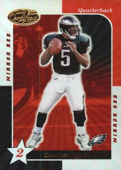 2000 Leaf Certified - Mirror Red #136 Donovan McNabb Front