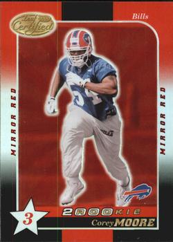 2000 Leaf Certified - Mirror Red #186 Corey Moore Front