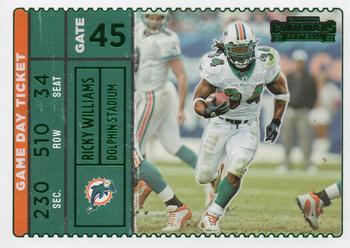 2022 Panini Contenders - Game Day Ticket Emerald #GDT-RWI Ricky Williams Front