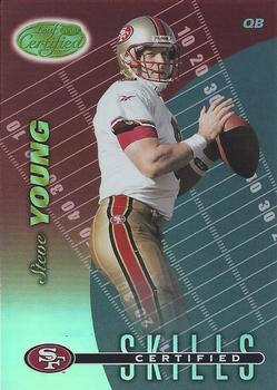 2000 Leaf Certified - Certified Skills Mirror Black #CS 15 Steve Young / Akili Smith Front