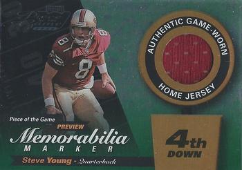 2000 Leaf Limited - Piece of the Game Previews #SY8-R Steve Young Front
