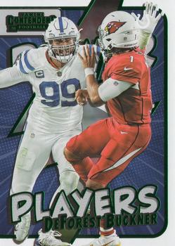 2022 Panini Contenders - Power Players Emerald #PWR-DBU DeForest Buckner Front