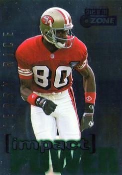 1995 SkyBox Impact - Impact Power #IP11 Jerry Rice Front