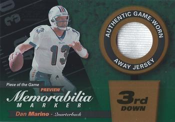 2000 Leaf Limited - Piece of the Game Previews Third Down #DM13-W Dan Marino Front