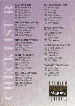1995 SkyBox Premium #200 Checklist B: 93-200 Front