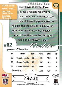 2000 Leaf Rookies & Stars - Longevity #125 Charles Lee Back