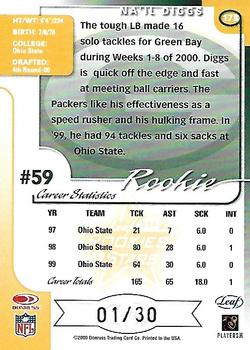 2000 Leaf Rookies & Stars - Longevity #178 Na'il Diggs Back