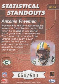 2000 Leaf Rookies & Stars - Statistical Standouts #SS-16 Antonio Freeman Back