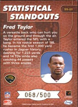 2000 Leaf Rookies & Stars - Statistical Standouts #SS-20 Fred Taylor Back