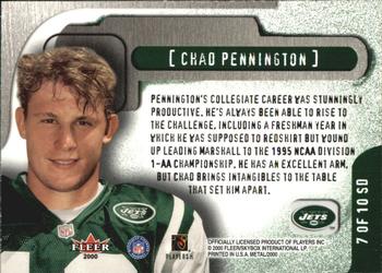 2000 Metal - Steel of the Draft #7 SD Chad Pennington Back